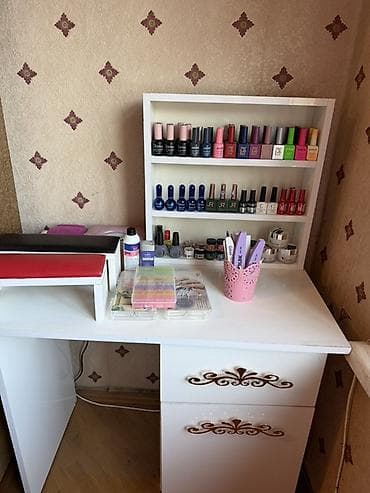 для маникюра: Manikür üçün tam avadanlıq dəsti - Kompakt ağ iş masası: 2 çekmecəli — 1