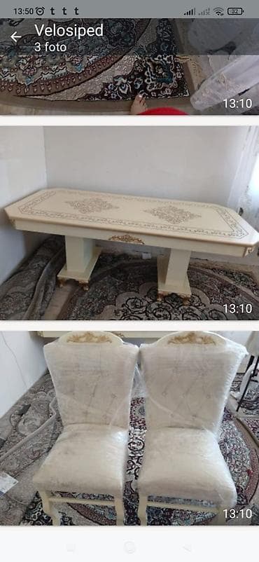 Masa desti 8 stili var tezedi istifadə olunmayıb stol açılmır 650AZN