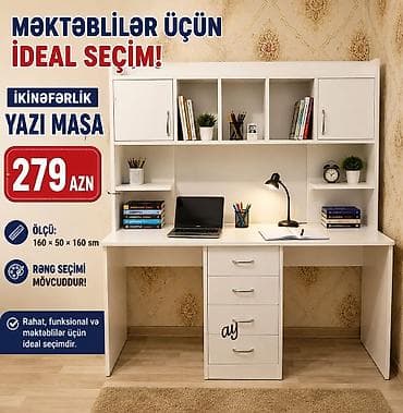 Mebel: Düz masa, Stulsuz, Polkalı, Siyirməli, Rusiya, Teksturalı laminat — 2