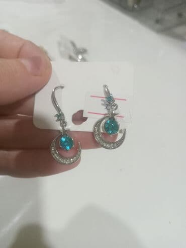 Zərgərlik dəsti – müxtəlif modellərdə sırğalar - Ay və ulduz motivli