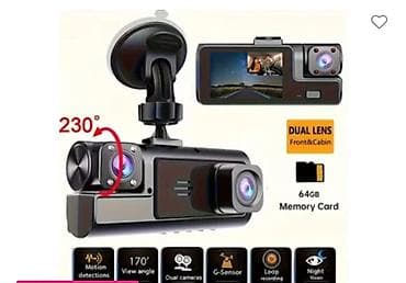 Üç kanallı avtomobil videoqeydiyyatçısı (ön + salon + arxa kamera)