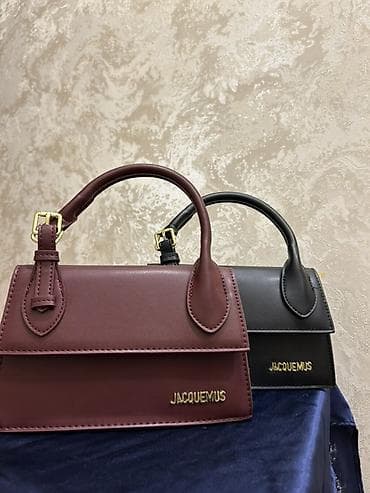 Видеоигры и приставки: Jacquemus Le Chiquito üslubunda mini çanta - Rənglər: bordo və qara - — 1