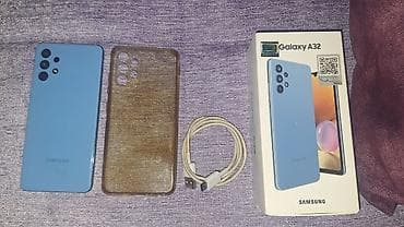 Elektronika: Samsung Galaxy A32, rəng - Mavi, Barmaq izi — 1
