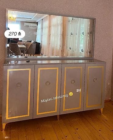 Mebel: 🪑 *Güzgülü Kamod* – Yeni sifarişlə hazırlanır 🔹 Ölçü: 160× 40 × 160 sm — 1