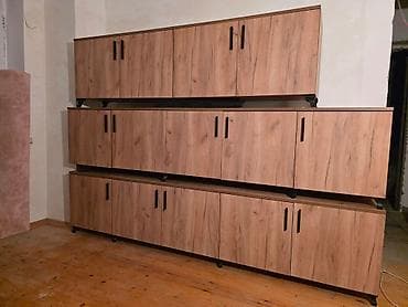 Ofis dəst mebeli: Mebel dəsti – salon/ofis üçün - Resepsion masası: Qara rəngdə parlaq — 3