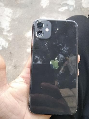 IPhone 11, 64 ГБ, Черный, Битый — 1