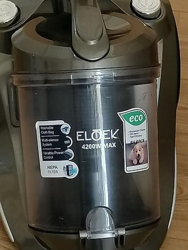 w power rol: Tozsoran – ELOTEK 4200W MAX - Güc: 4200W MAX - Toz qabı: yuyula bilən — 4