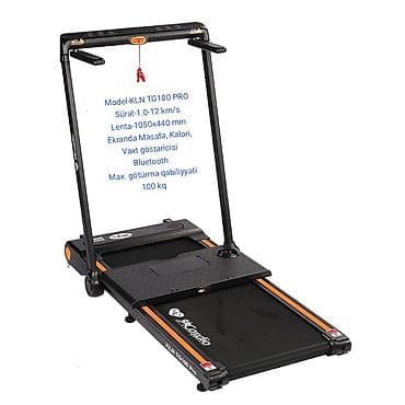 Velosipedlər: KLN TG100 PRO qaçış trenajoru - Sürət aralığı: 1.0–12 km/s - Qaçış — 1