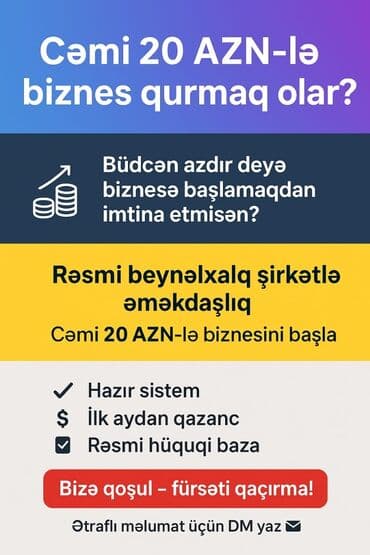 работа в салоне: Bu iş elanı minimum 2 aktiv tərəfdaşla gəlir sistemi təklif edir və — 4