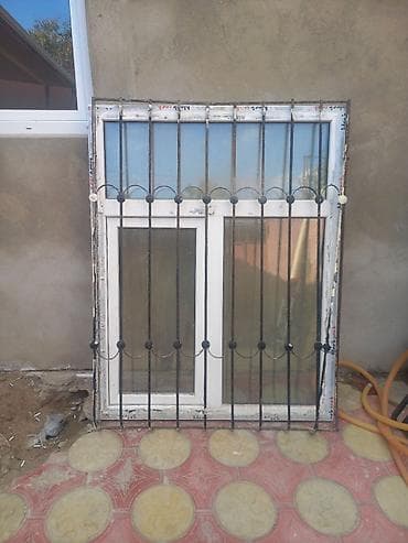 islenmis plastik qapi satilir: İkiqat şüşə paketi Plastik pəncərə, Еni: 120 sm, Uzunluğu: 160 sm — 1