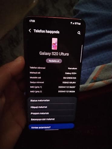 samsung galaxy 10s: Samsung Galaxy S20 Plus, rəng - Qara, İki sim kartlı — 3