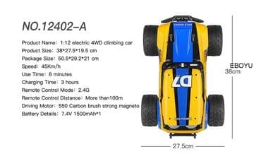 rc car: Wltoys Rc car 1/12 Scale. 12402-A D7. 4Wd 2.4Ghz Remote control 45 — 6