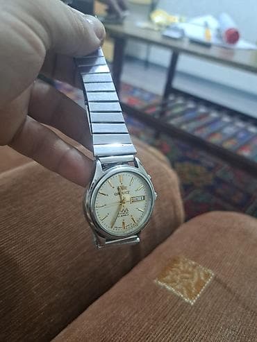 saat seiko: İşlənmiş, Qol saatı, Orient, rəng - Gümüşü — 1