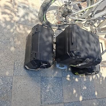 velosiped mingecevir: Motosklet üçün 3-lü yük çantası və bağlama sistemi - Komplekt: 2 yan — 2