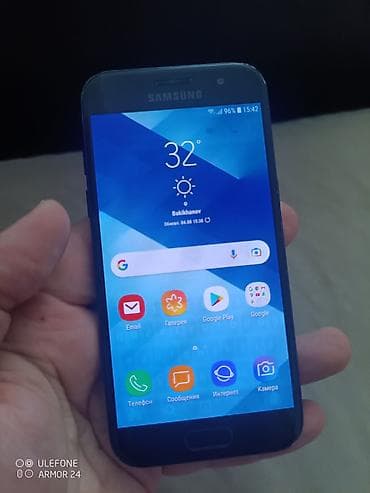 apple 5 s: Samsung Galaxy A3 2017, 16 GB, rəng - Qara, Sensor, Barmaq izi, İki sim kartlı — 1