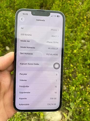 xiaomi note 15 pro plus: IPhone 13 Pro, 256 GB, Blue Titanium, Simsiz şarj, Face ID — 6