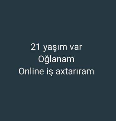 Haqqımda: - 21 yaş - Oğlan - Onlayn formatda işləmək üçün uyğunam