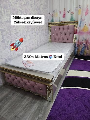 uwaq ucun manej: Uşaq/Yeniyetmə üçün tək nəfərlik çarpayı – klassik-royal üslubda — 1