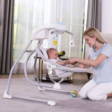qidalandırmaq üçün uşaq stul yelləncək: 4 sürətli rahat elektrik nənni Körpələr üçün özü yellənən elektrik — 2