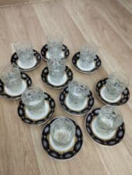 qardaşlar çay fabriki: Çay dəsti, rəng - Qızılı, Şüşə — 3