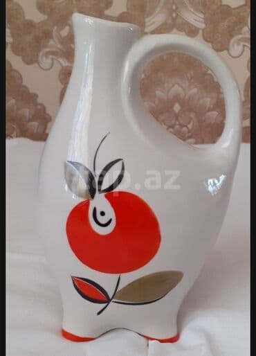 dekorativ qablar: Rəng - Ağ, Keramika, 1, 1 l, SSRİ — 2