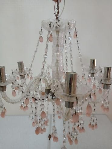 Çılçıraq, 6 lampa, Şüşə