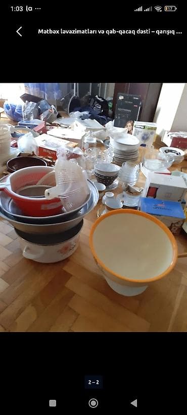 Her bir dest 20 m Mətbəx qabları dəsti – müxtəlif növ boşqab və kasa