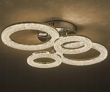 bez parca: Led Çılçıraq, 4 və daha çox lampa, Metal — 1