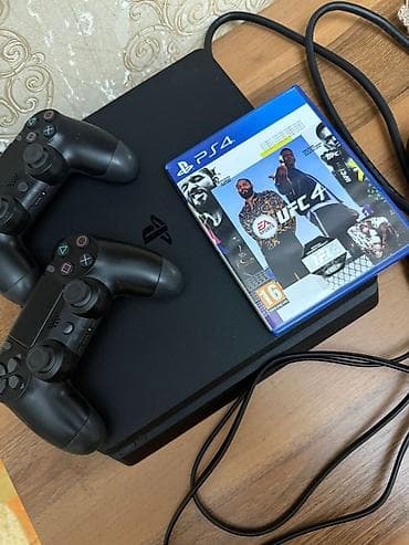 playstation satış: PlayStation 4 Slim komplekti - Konsol: Sony PlayStation 4 Slim (qara — 1