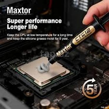 🔥 Maxtor CTG12-E 2g – Yüksək Performanslı CPU Termal Pasta 18W/mK CPU lalafo.az -da 🔥 Maxtor CTG12-E 2g – Yüksək Performanslı CPU Termal Pasta 18W/mK CPU