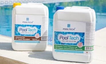 1 komplekt 4-lü hovuz dərmanları: 1) Toz xlor 40 Azn = 5 kq 2) PH