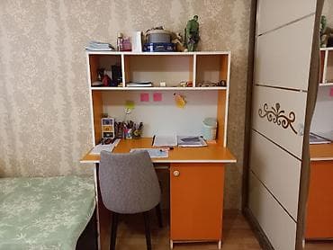 mektebli masasi: Düz masa, Stulsuz, Polkalı, Siyirməsiz, MDF — 1