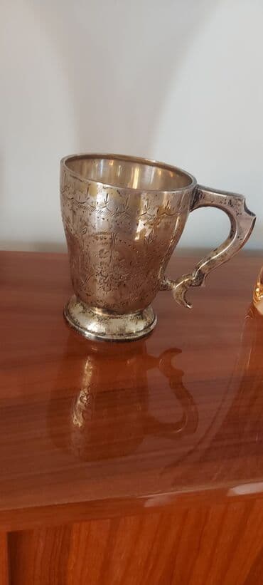 dekorativ qab: Fincanlar, rəng - Gümüşü, Metal, 1 əd — 5