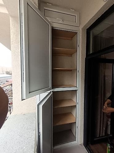 kicik şkaf: Balkon üçün PVC/profil karkaslı qapalı dolab - Material: ağ rəngli — 4