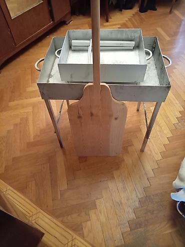 divar saatlarl: Metaldan hazırlanmış sac külli soba dəsti – lavaş, çörək, piti, küftə — 3