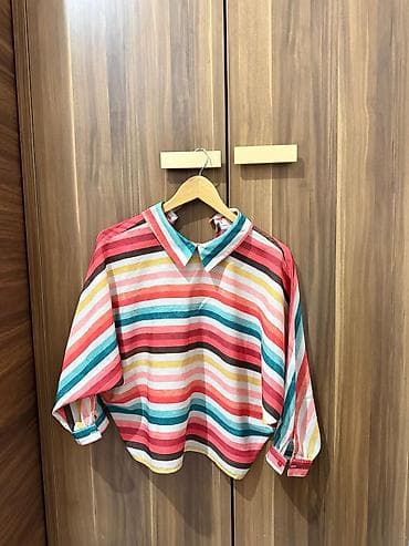 klassik geyimler: Qadın bluz/don top kolleksiyası 1) Zolaqlı kofta - Rənglər: çəhrayı — 1