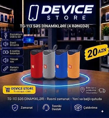 TG-113 səs dinamikləri (4 rəngdə) Xüsusiyyətlər: - USB və SD kart