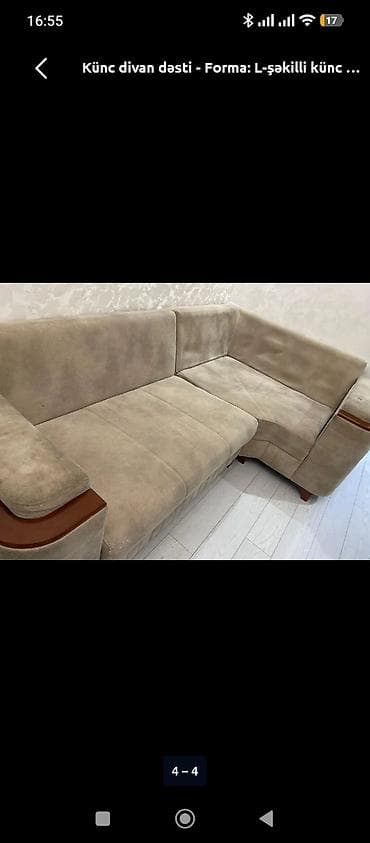 iwlenmiw kreslo: İşlənmiş, Künc divan, Divan, Bazasız, Açılmayan — 4