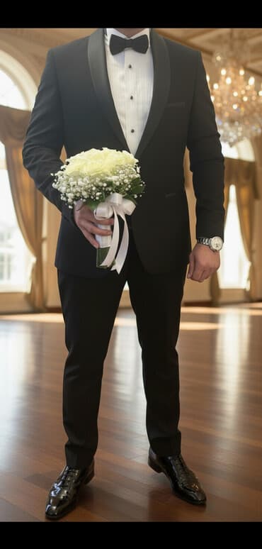 Qara smokinq dəsti – Oress Elegant (Slim Fit) - Rəng: Qara - Kəsim