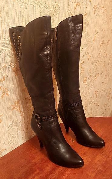 temiz deri: Uzunboğaz, Zara, Ölçü: 39, rəng - Qara, İşlənmiş — 3