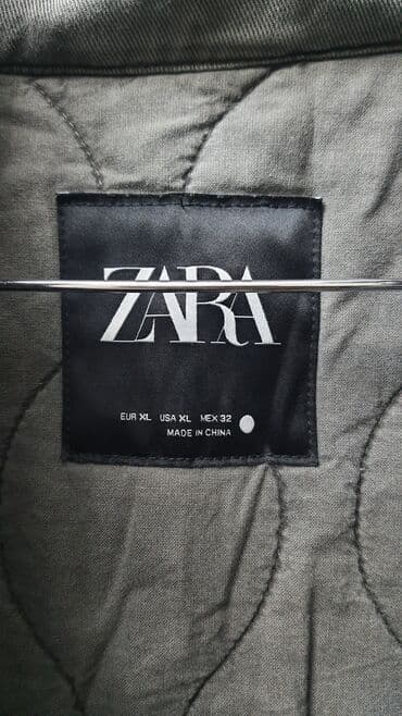 x7 smart saat: ZARA kişi/kadın quilted jaket - Rəng: boz - Ölçü: XL (EUR XL / USA XL — 3