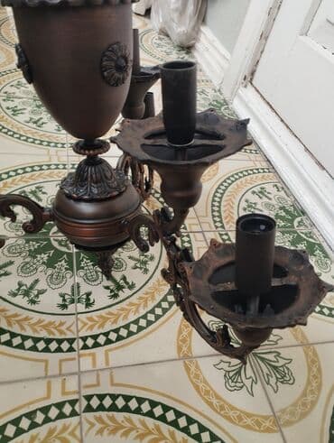 чешская люстра: Çılçıraq, 4 lampa, Metal — 2