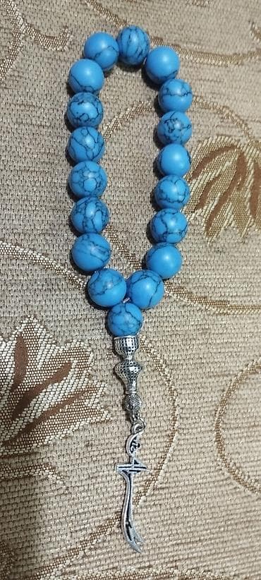 gumus tesbeh: Orginal natural təbii təsbeh Firuzə 30azn balaca təsbeh di — 1