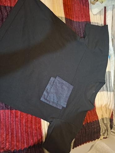 Qara rəngli 2 ədəd qısaqoll T‑şört dəsti - Model 1: Minimalist qara