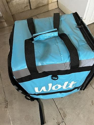 uber çantası: Wolt Partner termo çatdırılma çantası - Rəng: mavi (Wolt loqolu) - — 2