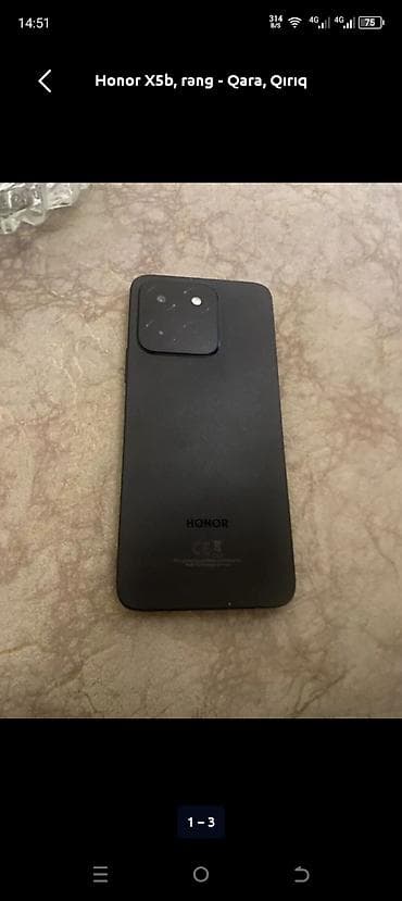 taxta biti nece mehv etmek olar: Honor X5b, rəng - Qara, Qırıq — 2