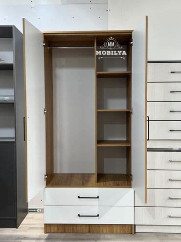 metbex ucun skaf: Düz dolab, Qonaq otağı üçün, Dəhliz üçün, Yataq otağı üçün, Qarderob, Açılan, Korpuslu, 2 qapılı — 3