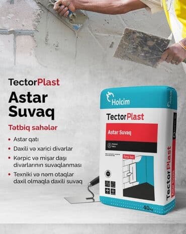 giper makina suvağı: Sement, A-Klass, M-400, Holcim, Pulsuz çatdırılma, Kredit var — 9