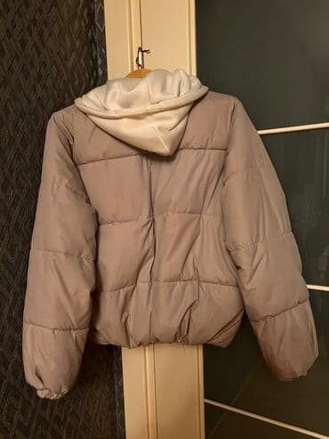 xizək gödəkçəsi: Qısa şişmə qış gödəkçəsi - Rəng: açıq-boz/bej ton - Model: qısa — 2