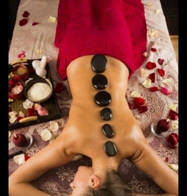 İsti daşlarla masaj, Kişilər üçün, Klinikada